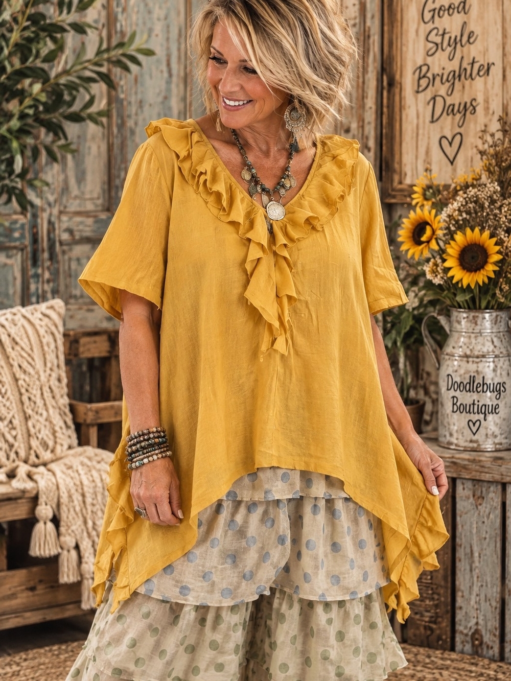 #1995 A Rare Bird Freckled Sunshine - Mustard